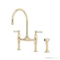 Shaws by Perrin & Rowe Pendleton Kitchen Mixer with Spray Rinse - Gold 