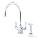 Shaws by Perrin & Rowe Ribble Kitchen Mixer with Spray Rinse - Chrome