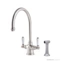 Shaws by Perrin & Rowe Ribble Kitchen Mixer with Spray Rinse - Pewter