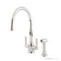 Shaws by Perrin & Rowe Silverdale Kitchen Mixer with Spray Rinse - Polished Nickel