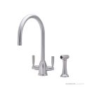 Shaws by Perrin & Rowe Silverdale Kitchen Mixer with Spray Rinse - Pewter
