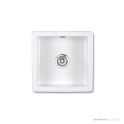 Shaws of Darwen Square Inset Undermount Sink, White