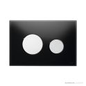 TECE Loop Glass Flush Button, Black Glass, Chrome Buttons