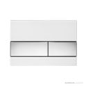 TECE Square Glass Flush Button, White Satin