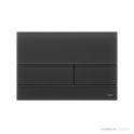 TECE Square Glass Flush Button, Black Satin