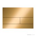 TECE Square Metal II Flush Button, PVD Polished Gold Optic