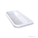 Victoria & Albert Lario 100 Solo Stone Undermount Basin 999 x 479 x 135mm, with Overflow and No Taphole, Gloss White
