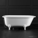 Victoria & Albert Hampshire 1500mm Stone Bath with Ball + Claw Feet, Gloss White