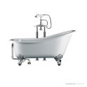 Victoria & Albert Shropshire 1537mm Stone Bath with Ball + Claw Feet, Polished Chrome Metal