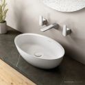 Victoria & Albert Corvara 55 Stone Basin 550 x 341 x 160mm, with Overflow, Gloss White