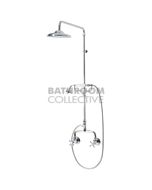 Bastow Tapware - Federation Exposed Shower Set Cross Handle with Handshower & 200mm Rose CHROME
