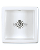 Shaws of Darwen - Classic Square Kitchen Fireclay Sink 460 x 460 x 191mm WHITE