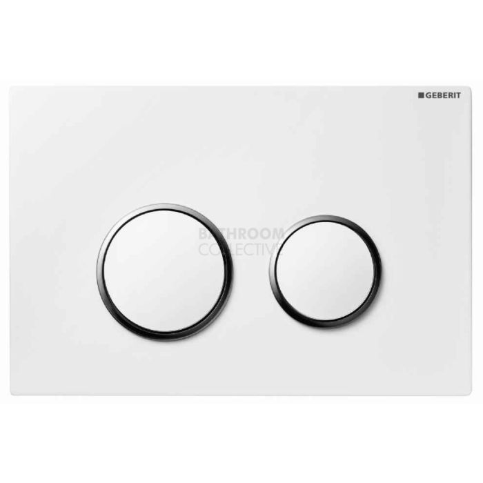 Geberit - Kappa21 Mechanical Dual Flush Button/Access Plate White/Chrome