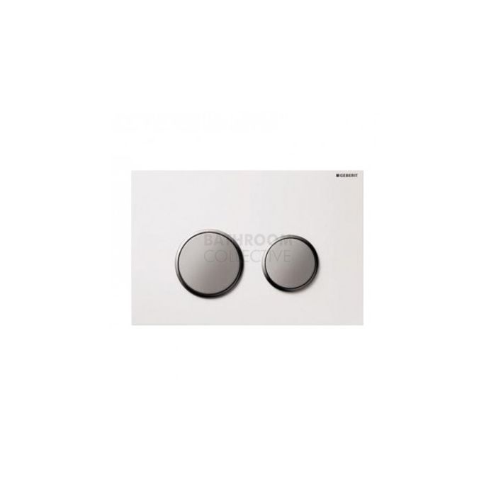 Geberit - Kappa21 Mechanical Dual Flush Button/Access Plate White/Chrome Button