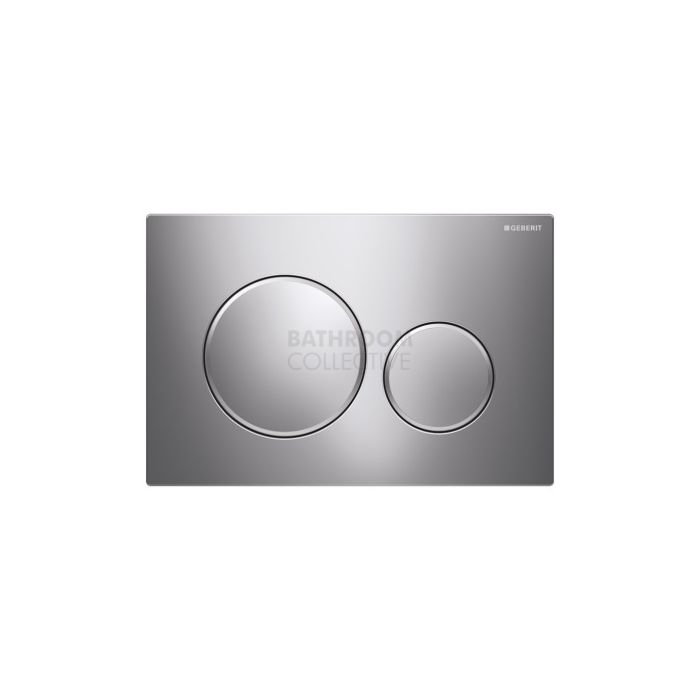 Geberit - Sigma20 Mechanical Dual Flush Button/Access Plate Chrome/Satin/Chrome