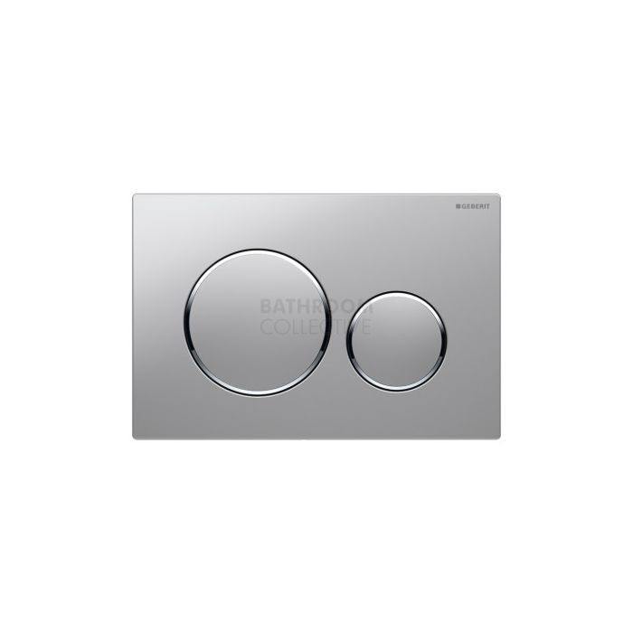 Geberit - Sigma20 Mechanical Dual Flush Button/Access Plate Satin/Chrome/Satin