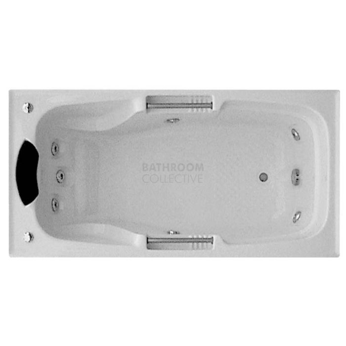 Broadway - Marchena 1725mm Tile Trim Acrylic Spa 11 Jets with Electronic Touch Pad WHITE