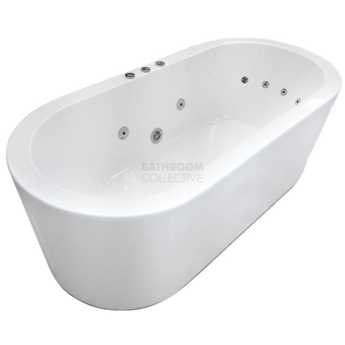 Broadway - Redondo 1700mm Round Freestanding Acrylic Spa, 12 Jets with Electronic Touch Pad WHITE