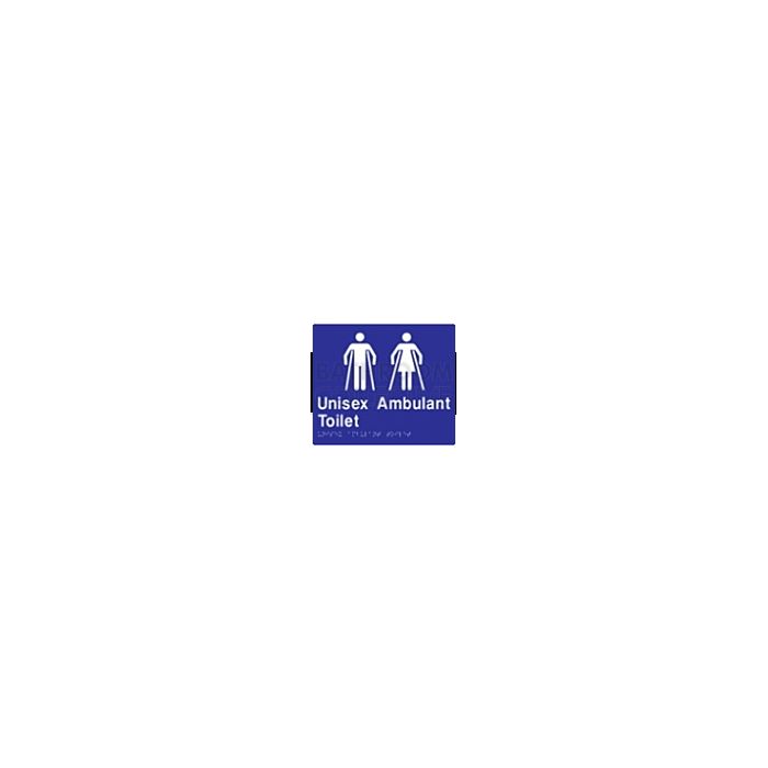 Emroware - Braille Sign Unisex Ambulant Toilet 180mm x 210mm