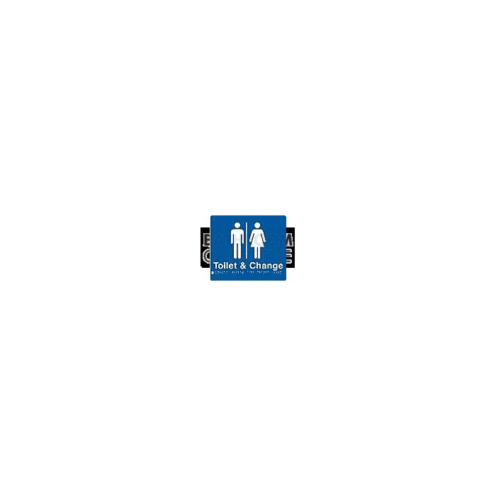 Emroware - Braille Sign Unisex Toilet & Change Room 180mm x 210mm
