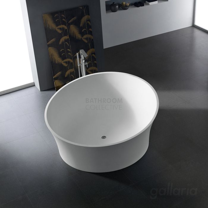 Gallaria - Avia Round Cast Stone Solid Surface Bath 1800mm