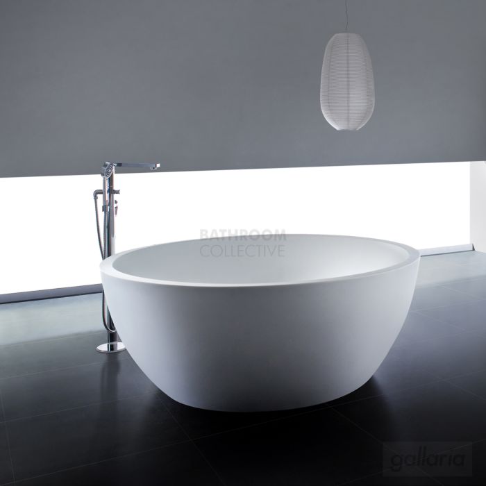 Gallaria - Round Biella Cast Stone Solid Surface Bath 1495mm