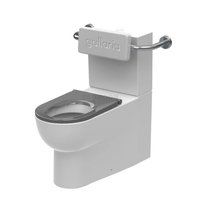 Gallaria - Cura Disabled Care Back To Wall Toilet Suite (Back & Bottom Inlet, P & S Trap 125-335mm)