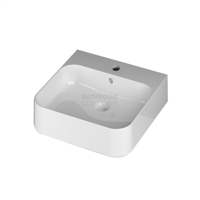 Disegno Ceramica - Slim Wall or Bench Mounted Ceramic Basin 48 x 48cm (1 tap hole)