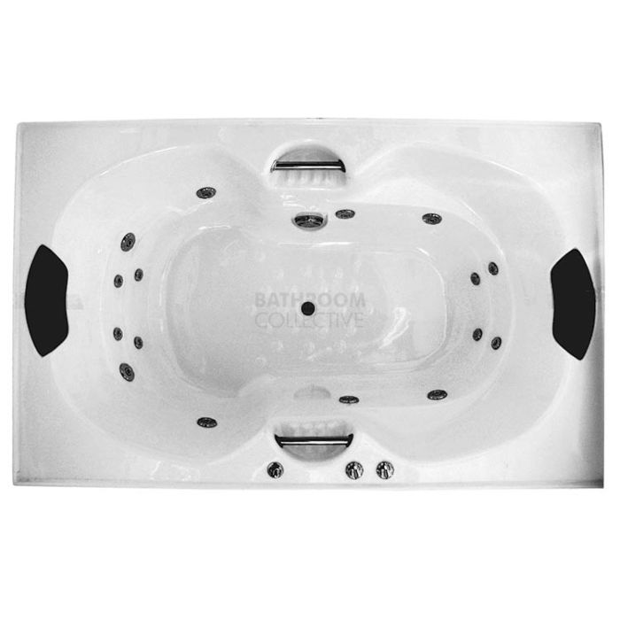 Broadway - Andorra 1790mm Island Acrylic Spa, 8 Jets with Hot Pump WHITE