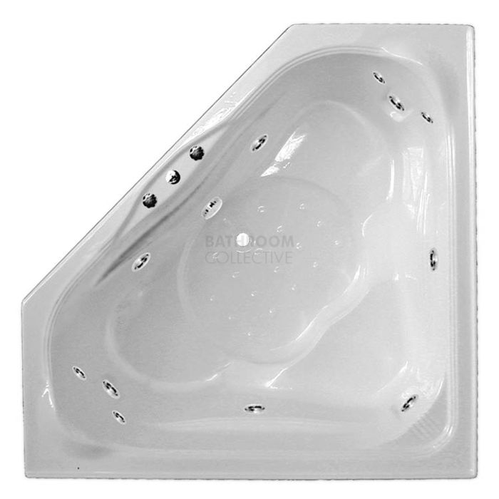 Broadway - Zahara 1490mm Tile Trim Acrylic Spa, 11 Jets with Hot Pump WHITE