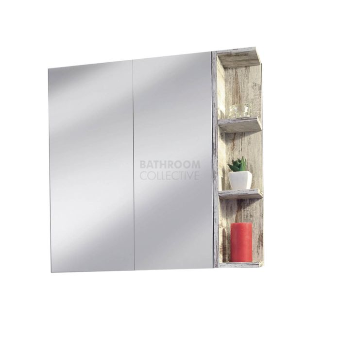 ADP - Architectural Shaving Cabinet 900mm Wide x 800mm High, 2 Doors, Right Shelf
