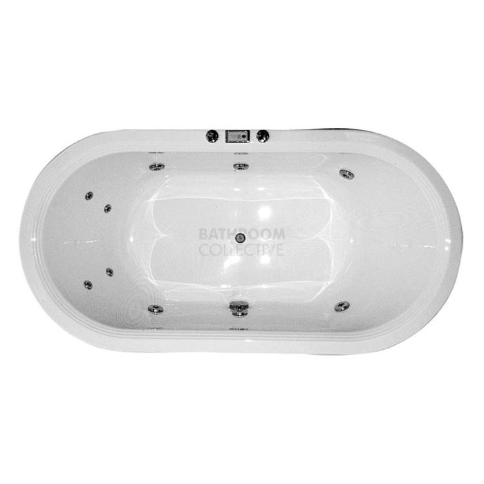 Broadway - Estella 1820mm Island Acrylic Spa 6 Jets with Electronic Touch Pad WHITE
