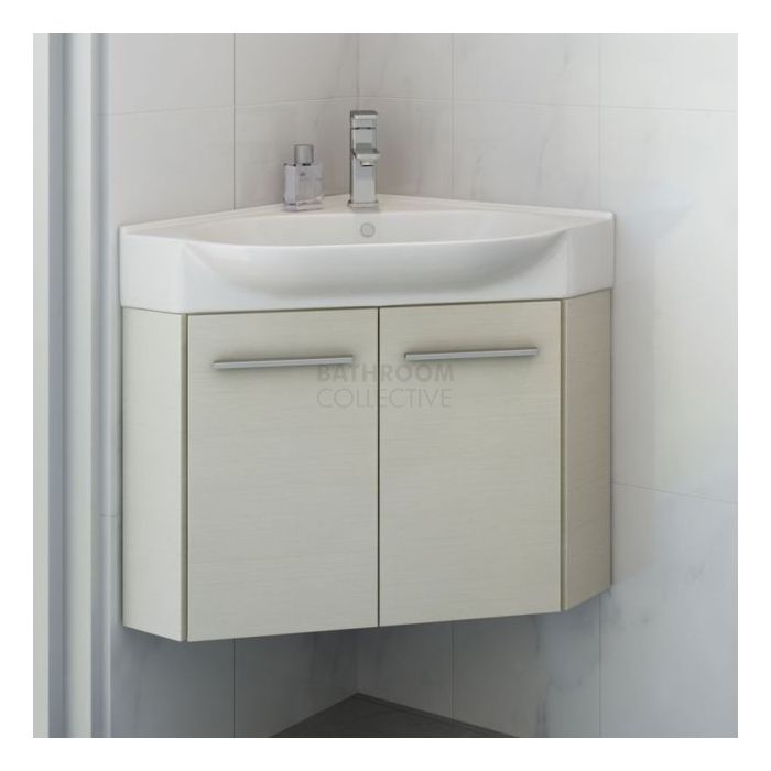 Timberline - Lisbon 510mm Wall Hung Corner Vanity with Ceramic Top