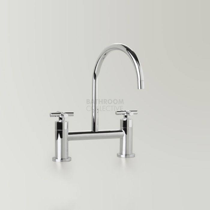 Astra Walker - Icon + Exposed Kitchen Sink Tap Set, Cross Handles CHROME A67.31