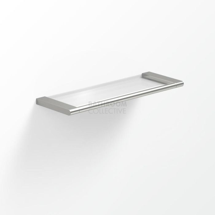 Avenir - Artizen 350mm Glass Shelf - Brushed Nickel