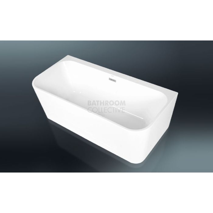 Paco Jaanson - 1700mm Freestanding Deep Acrylic Back to Wall Bath Tub GLOSS WHITE