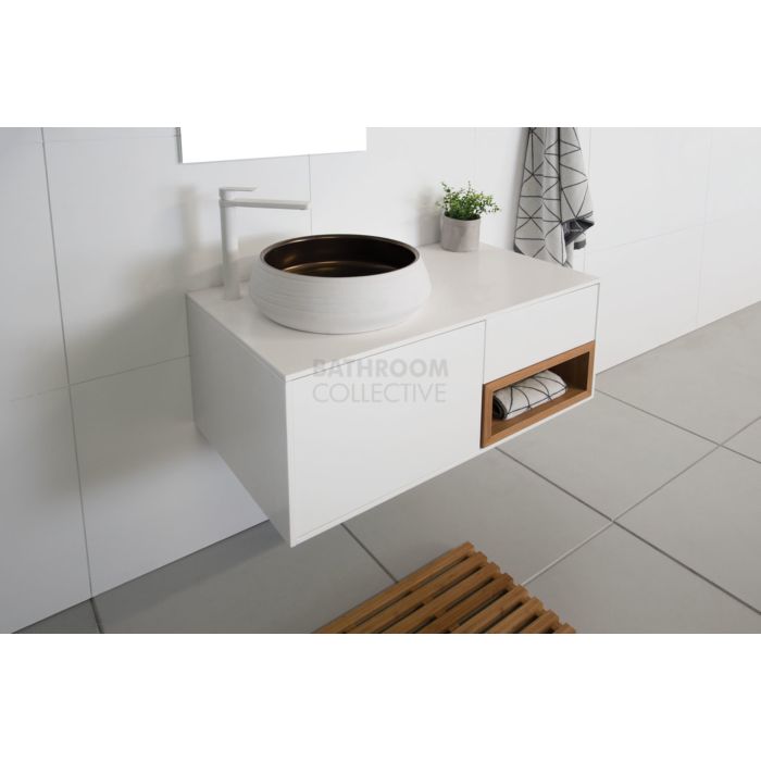 ADP - Box Wall Hung Vanity 900mm, 20mm Stone Top (basin not included)