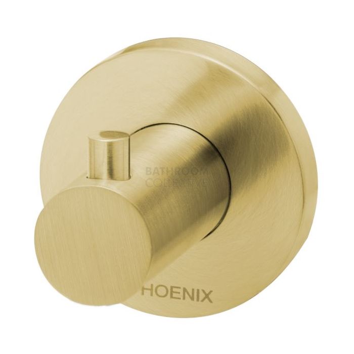 Phoenix Tapware - Radii Robe Hook Round Plate BRUSHED GOLD