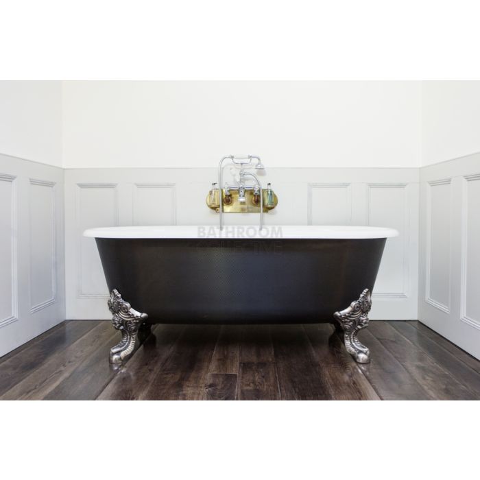 Chadder - Blenheim Double Ended Clawfoot Bath with Carbon Fibre Wrap Exterior 1740mm (Handmade in UK)