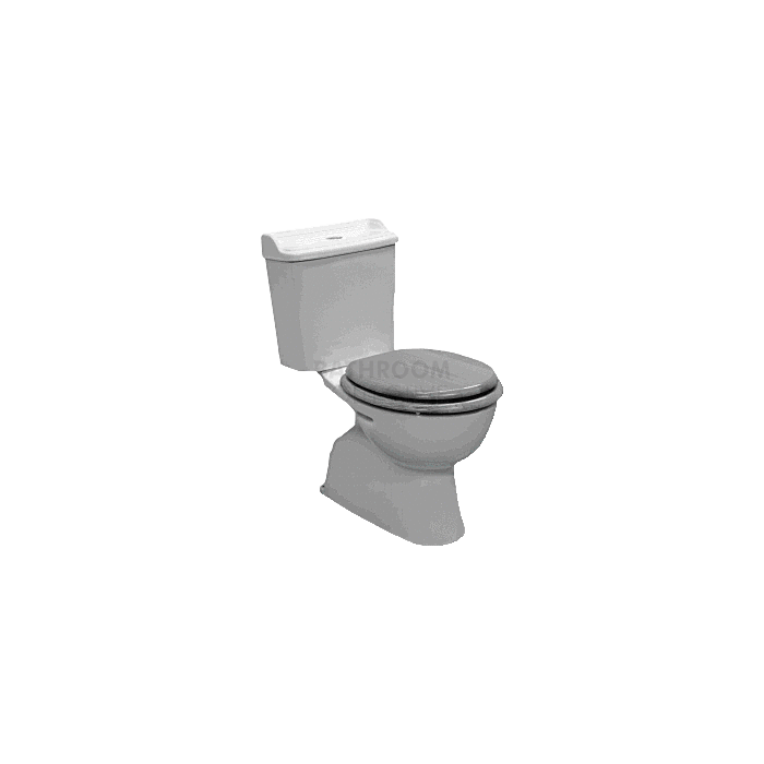Johnson Suisse - Colonial II Close Coupled Toilet Oak Seat (P Trap)