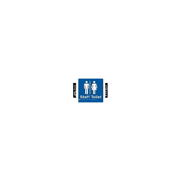 Emroware - Braille Sign Unisex Staff Toilet 180mm x 180mm