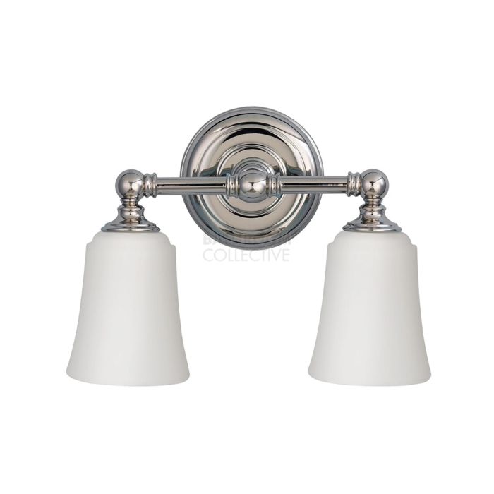 Elstead - Huguenot Lake 2 Light Traditional Bathroom Above Mirror Light in Polished Chrome