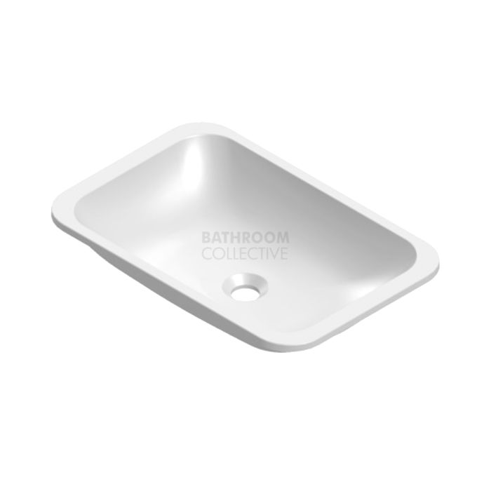ADP - Glory Inset & Undercounter Basin 550 x 370mm Solid Surface, GLOSS WHITE