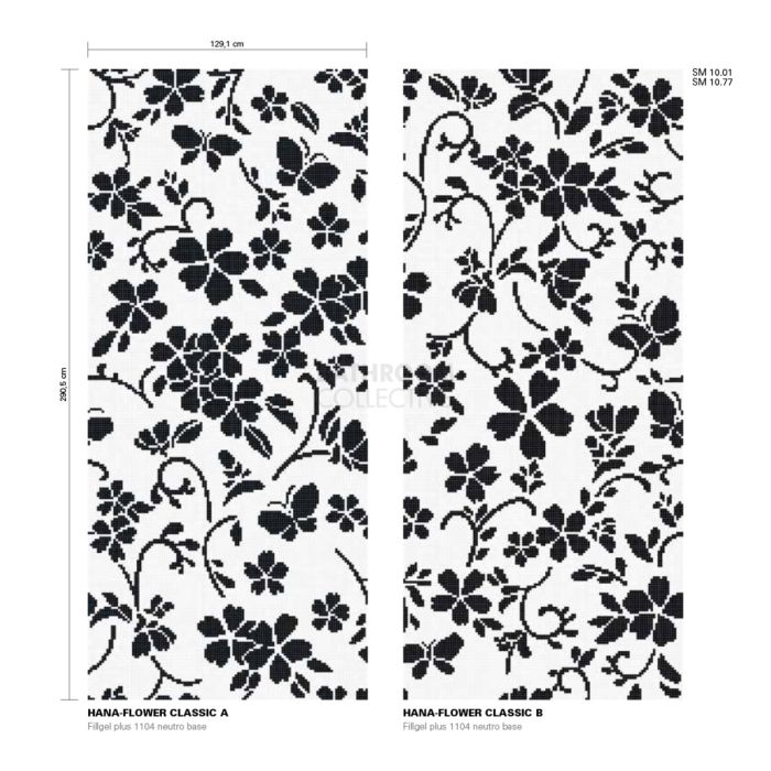 Bisazza - Hana Flower Classic Decorative Glass Mosaic Tiles, order unit 3.73m2
