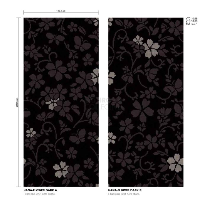 Bisazza - Hana Flower Dark Decorative Glass Mosaic Tiles, order unit 3.73m2