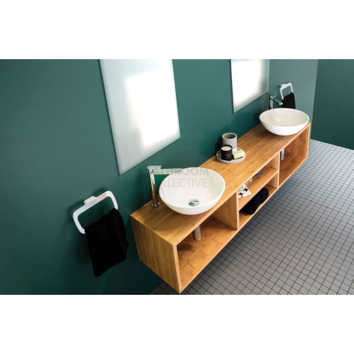 ADP - Hilton 380 Wall Hung Double Bowl Vanity 1500mm, 25mm Bamboo (basin not included)