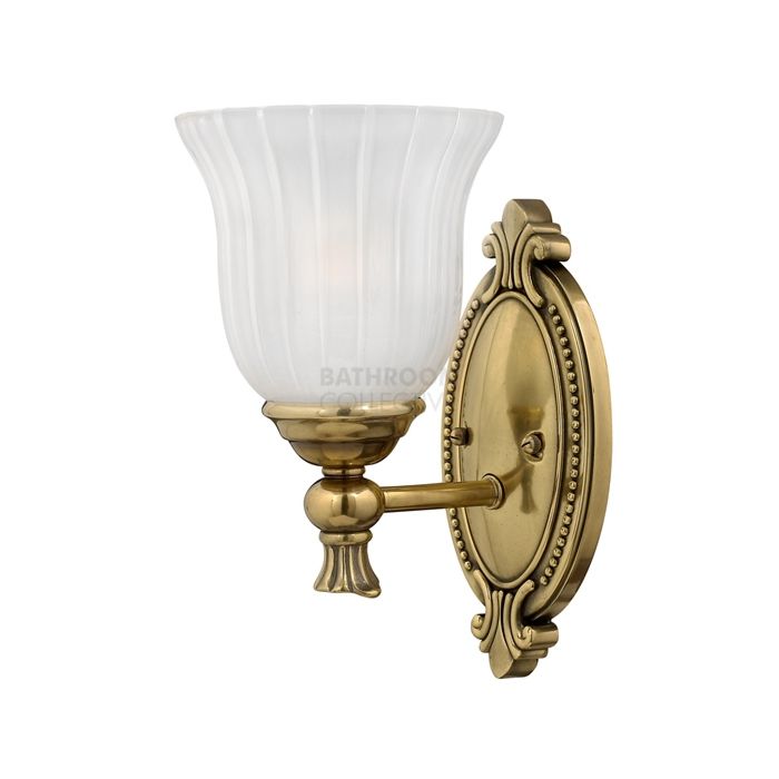 Elstead - Francois 1 Light Traditional Bathroom Wall Light in Burnished Brass