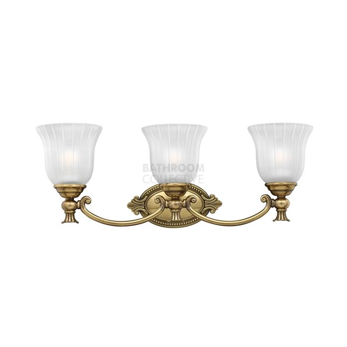 Elstead - Francois 3 Light Traditional Bathroom Above Mirror Light in Burnished Brass