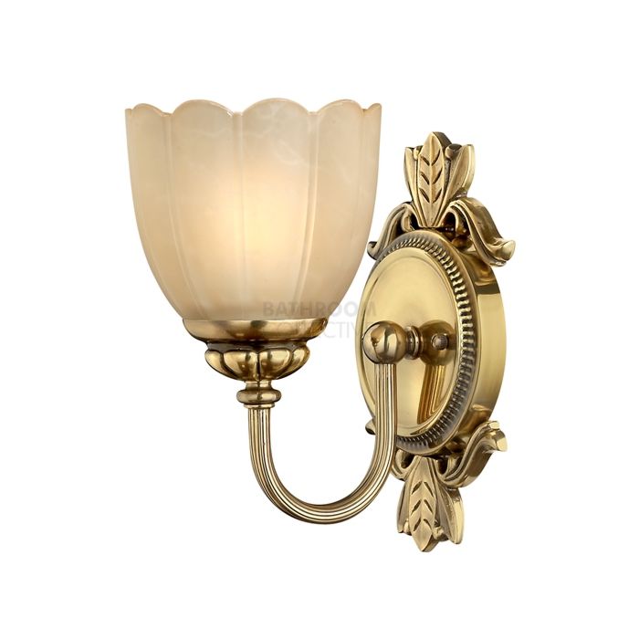 Elstead - Isabella 1 Light Traditional Bathroom Wall Light in Burnished Brass