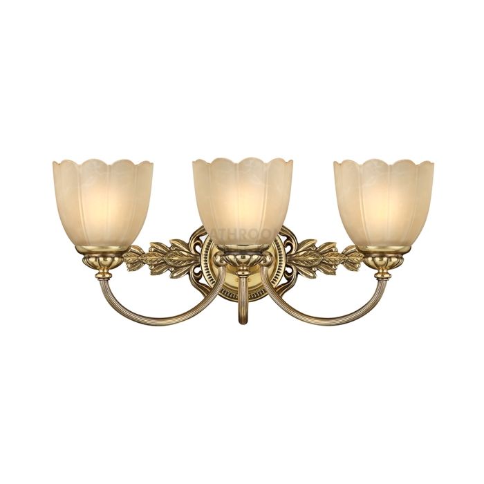 Elstead - Isabella 3 Light Traditional Bathroom Above Mirror Light in Burnished Brass